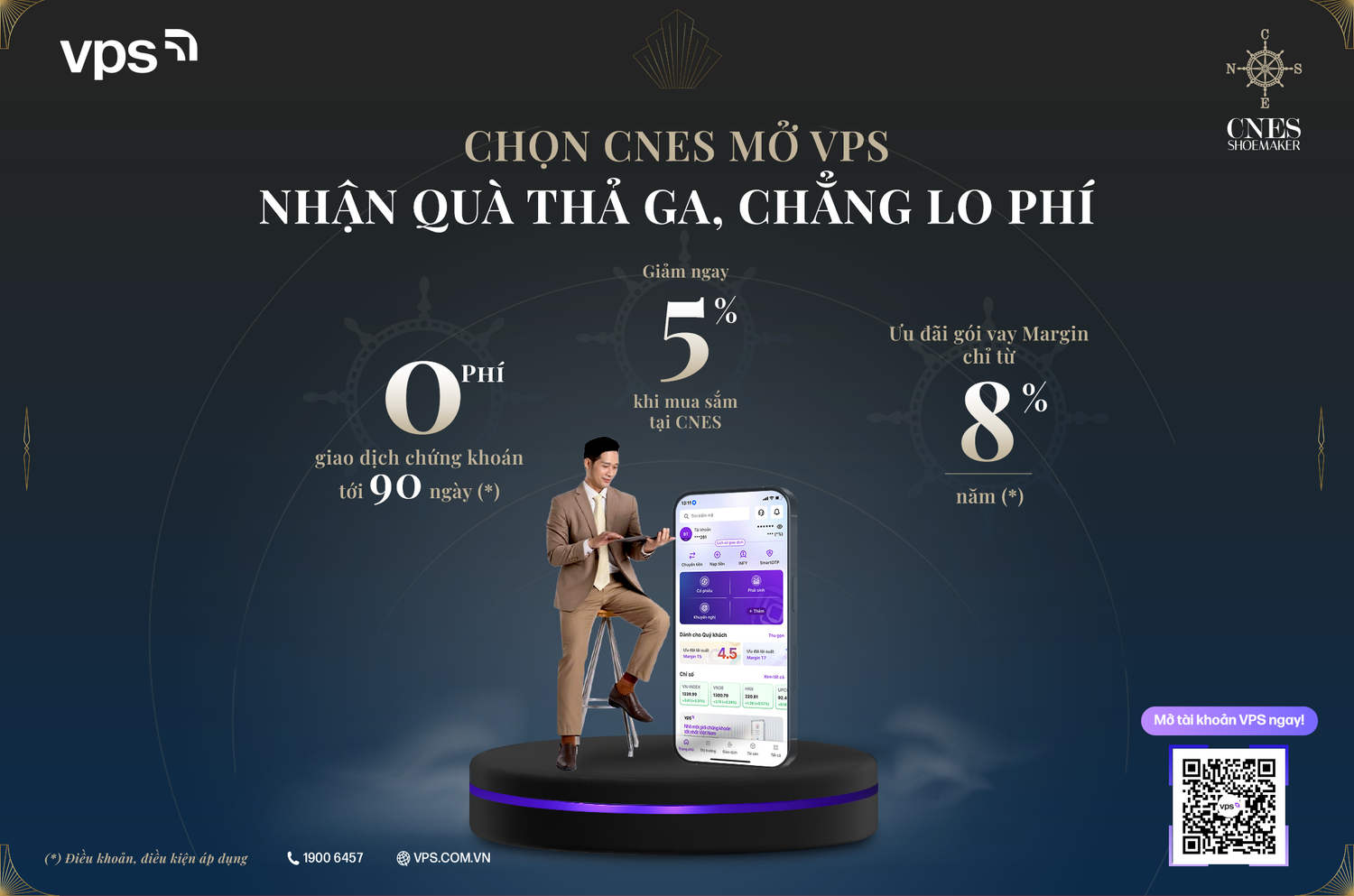 Khởi hành trình đầu tư thịnh vượng, mở tài khoản chứng khoán VPS dễ dàng qua CNES